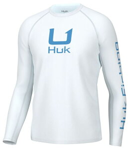 �t�b�N �����Y �g�b�v�X T�V���c �N���[�l�b�N HUK Men's Icon Crew Neck Long Sleeve T-Shirt White �z���C�g