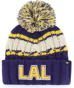 �t�H�[�e�B�[�Z�u�� ���f�B�[�X �A�N�Z�T���[ �X�q �j�b�g '47 Women's Los Angeles Lakers Purplemma Cuffed Knit Beanie NoColor �p�[�v��