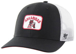 �t�H�[�e�B�[�Z�u�� �����Y �A�N�Z�T���[ �X�q ���B���e�[�W '47 Men's Arkansas Razorbacks Black Vintage Novak Trucker Adjustable Hat NoColor �u���b�N