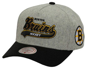 �~�b�`�F��&�l�X �����Y �A�N�Z�T���[ �X�q Mitchell & Ness Men's Boston Bruins Grey Tailsweep Snapback Hat NoColor �O���[