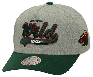 �~�b�`�F��&�l�X �����Y �A�N�Z�T���[ �X�q Mitchell & Ness Men's Minnesota Wild Grey Tailsweep Snapback Hat NoColor �O���[