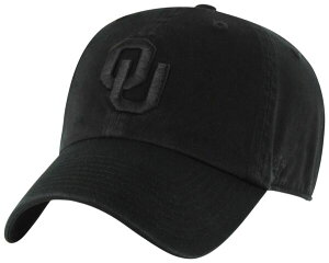 �t�H�[�e�B�[�Z�u�� �����Y �A�N�Z�T���[ �X�q '47 Adult Oklahoma Sooners Black 2-Tone Foundational Clean Up Adjustable Hat NoColor �u���b�N