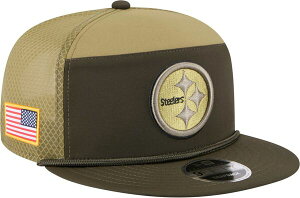 �j���[�G�� ���f�B�[�X �A�N�Z�T���[ �X�q T�V���c New Eradult Pittsburgh Steelers Olive Green Salute To Service 2025 Split Panel 9Fifty Adjustable Snapback Hat NoColor �O���[��