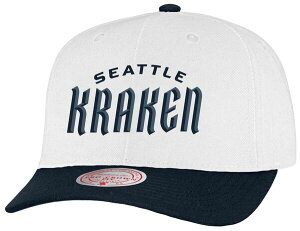 �y���������z �~�b�`�F��&�l�X �����Y �X�q �A�N�Z�T���[ Mitchell & Ness Adult Seattle Kraken 2-Tone White Adjustable Hat NoColor