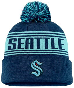 �t�@�i�e�B�N�X �����Y �A�N�Z�T���[ �X�q Fanatics NHL Adult Seattle Kraken 2024 Enforce Navy Pom Beanie NoColor �l�C�r�[