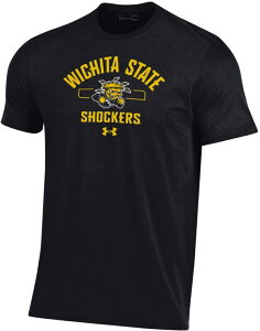�A���_�[�A�[�}�[ �����Y �g�b�v�X T�V���c �R�b�g�� Under Armour Men's Wichita State Shockers Black Performance Cotton T-Shirt NoColor �u���b�N