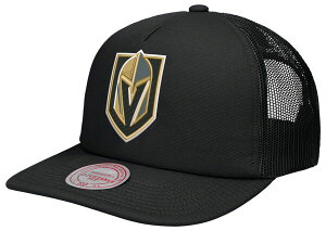 �~�b�`�F��&�l�X �����Y �A�N�Z�T���[ �X�q Mitchell & Ness Adult Vegas Golden Knights Black Trucker Hat NoColor �u���b�N