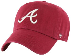 �t�H�[�e�B�[�Z�u�� ���f�B�[�X �A�N�Z�T���[ �X�q ���S '47 Adult Atlanta Braves Red Logo Clean Up Adjustable Hat NoColor ���b�h