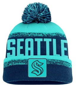 �y���������z �t�@�i�e�B�N�X �����Y �X�q �j�b�g�L���b�v �A�N�Z�T���[ NHL Adult Seattle Kraken Navy Thrive Pom Knit Beanie NoColor