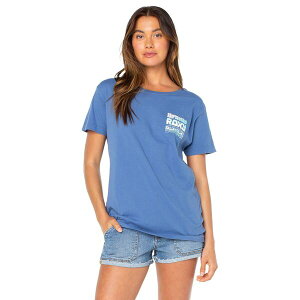 ���L�V�[ ���f�B�[�X �g�b�v�X T�V���c �O���t�B�b�N Roxy Women's Okinawa Graphic Short Sleeve T-Shirt Blue �u���[