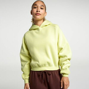 DSG ���f�B�[�X �A�E�^�[ �p�[�J�[�E�X�E�F�b�g �N���b�v�h �t���[�X DSG Women's Classic Fleece Athleticropped Hoodie Sour Lemon