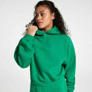 DSG ���f�B�[�X �A�E�^�[ �p�[�J�[�E�X�E�F�b�g �N���b�v�h �t���[�X DSG Women's Classic Fleece Athleticropped Hoodie Vibrant Green �O���[��