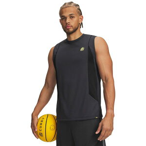 �A���_�[�A�[�}�[ �����Y �g�b�v�X �^���N�g�b�v Under Armour Men's Curry Training Tank Top Anthracite/Lumin Yellow �C�G���[