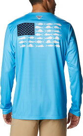 【送料無料】 コロンビア メンズ シャツ トップス Columbia Men's PFG Terminal Tackle Fish Flag Long Sleeve Shirt Riptd/Coll Nvy Offsh Slam