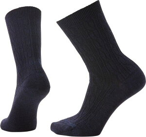 �X�}�[�g�E�[�� �����Y �A���_�[�E�F�A �C�� Smartwool Women's Everyday Cable Zero Cushion Crew Socks Deep Navy Heather �w�U�[