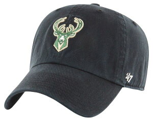 �t�H�[�e�B�[�Z�u�� �����Y �A�N�Z�T���[ �X�q '47 Adult Milwaukee Bucks Black Clean Up Adjustable Hat NoColor �u���b�N