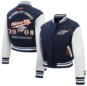 �v���X�^���_�[�h ���f�B�[�X �A�E�^�[ �W���P�b�g�E�u���]�� Pro Standard Women's Oklahoma City Thunder Navy Legacy Varsity Jacket NoColor �l�C�r�[