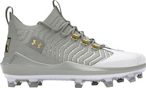 �A���_�[�A�[�}�[ �����Y �V���[�Y �X�j�[�J�[ Under Armour Men's Harper Pro 9 TPU Baseball Cleats Gray/Gold �O���[