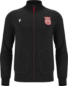 �}�N���� �����Y �A�E�^�[ �W���P�b�g�E�u���]�� Macron Adult Wrexham 2025 Black Home Prematch Full-Zip Jacket NoColor �u���b�N