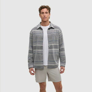�e���c���[ �����Y �A�E�^�[ �W���P�b�g�E�u���]�� tentree Men's Thompson Shacket Meteorite Black Multi Stripe �u���b�N