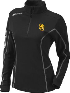 �R�����r�A ���f�B�[�X �{�g���X�J�[�g Columbia Women'san Diego Padres Omni-Wick Shotgun 1/4 Zipullover Black �u���b�N