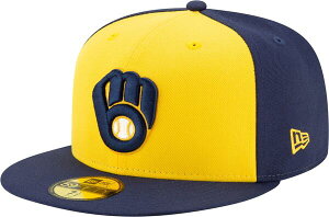 �j���[�G�� �����Y �A�N�Z�T���[ �X�q New Eradult Milwaukee Brewers Yellow 59Fifty Authentic Hat NoColor �C�G���[