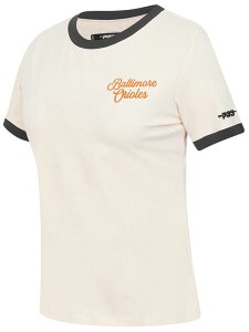 �v���X�^���_�[�h ���f�B�[�X �g�b�v�X T�V���c Pro Standard Women's Baltimore Orioles Cream Ringer Souvenir T-Shirt NoColor �N���[��