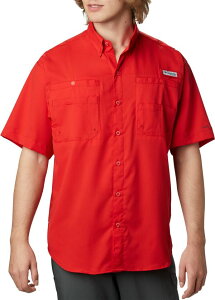 �R�����r�A �����Y �g�b�v�X �V���c Columbia Men's PFG TamiamiI Short Sleeve Shirt Red Spark ���b�h