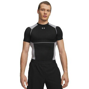 �A���_�[�A�[�}�[ �����Y �g�b�v�X �V���c Under Armour Men's HeatGear Elite Compression Short Sleeve Shirt UltimateBlackSteelReflctv