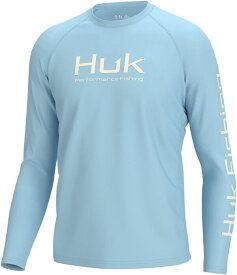 【送料無料】 フック メンズ シャツ トップス Huk Men's Vented Pursuit Long Sleeve T-Shirt Crystal Blue