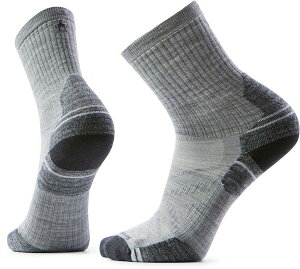 �X�}�[�g�E�[�� �����Y �A���_�[�E�F�A �C�� SmartWool Adultargeted Cushion Hike Mid Crew Socks Light Gray �O���[
