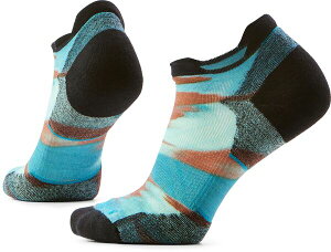 �X�}�[�g�E�[�� ���f�B�[�X �A���_�[�E�F�A �C�� �v�����g �A���N�� SmartWool Women's Run Targeted Cushion Brushed Print Low Ankle Socks Nightfall Blue �u���[