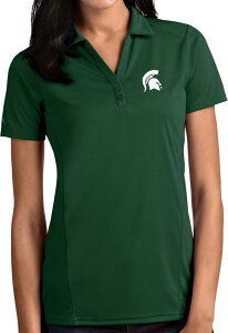 �A���e�B�O�A ���f�B�[�X �g�b�v�X �|���V���c Antigua Women's Michigan State Spartans Green Tribute Performance Polo NoColor �O���[��