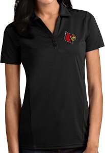 �A���e�B�O�A ���f�B�[�X �g�b�v�X �|���V���c Antigua Women's Louisville Cardinals Tribute Performance Black Polo NoColor �u���b�N