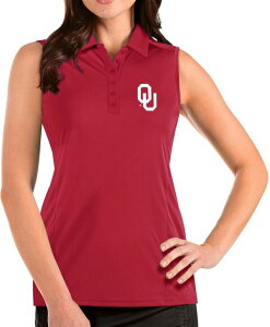 �A���e�B�O�A ���f�B�[�X �g�b�v�X �^���N�g�b�v �m�[�X���[�u Antigua Women's Oklahoma Sooners Crimson Tribute Sleeveless Tank Top NoColor �N�����]��