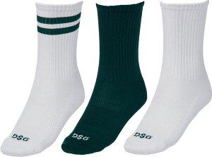 DSG �����Y �A���_�[�E�F�A �C�� DSG Adult 3-Pack Crew Socks Field Green Combo �O���[��