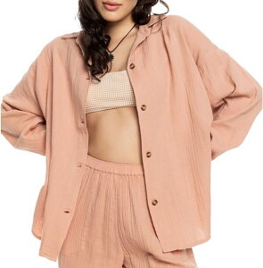 ���L�V�[ ���f�B�[�X �g�b�v�X �V���c Roxy Women's Morning Time Long Sleeve Top Cafe Creme