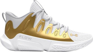 �A���_�[�A�[�}�[ ���f�B�[�X �V���[�Y �X�j�[�J�[ Under Armour Women's Flow Breakthru 4 Basketball Shoes Gold/White �z���C�g