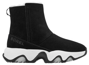 �\���� ���f�B�[�X �V���[�Y �u�[�c�E���C���u�[�c SOREL Women's Kinetic Impact Short Waterproof Boots Black/Sea Salt �u���b�N