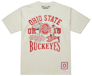�~�b�`�F��&�l�X �����Y �g�b�v�X T�V���c Mitchell & Ness Men's Ohio State Buckeyes Natural Heritage Scholar Short Sleeve T-Shirt NoColor