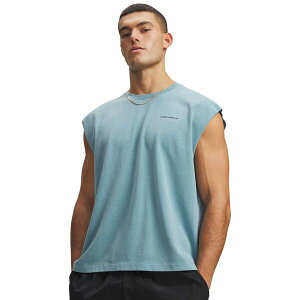 �A���_�[�A�[�}�[ �����Y �g�b�v�X �^���N�g�b�v �R�b�g�� Under Armour Men's Icon Heavyweight Cotton Tank Top Boundless Blue/Black �u���b�N