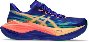 �A�V�b�N�X ���f�B�[�X �V���[�Y �X�j�[�J�[ ASICSUPERBLAST 3 Running Shoes Cobalt Burst/Light Orange �R�o���g
