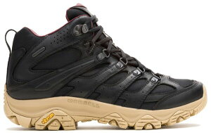 ������ �����Y �V���[�Y �u�[�c�E���C���u�[�c ���U�[ Merrell Men's Moab 3 Luxe Leather Mid Waterproof Hiking Boots Black/Tan �u���b�N