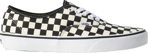 �o���Y �����Y �V���[�Y �X�j�[�J�[ Vans Authentic Shoes Black/Checkerboard �u���b�N