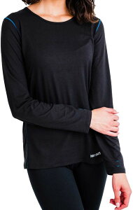 �z�b�g�`���[�Y ���f�B�[�X �g�b�v�X �V���c �N���[�l�b�N Hot Chillys Women's Clima-Tek Crewneck Shirt Black �u���b�N