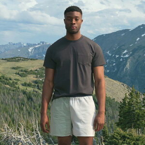 �A���p�C���f�U�C�� �����Y �g�b�v�X T�V���c Alpine Design Men's Hike Short Sleeve Solid Pocket-Shirt Washed Midnight Black �u���b�N