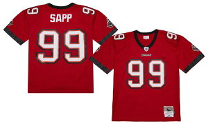 �~�b�`�F��&�l�X �����Y �g�b�v�X �V���c �W���[�W�[ Mitchell & Ness Men's Tampa Bay Buccaneers Warren Sapp #99 Red 2002 Replica Football Jersey NoColor ���b�h