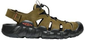 �L�[�� �����Y �V���[�Y �T���_�� KEEN Men's Hyperport Fisherman Sandals Dark Olive/Black �u���b�N