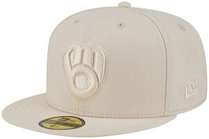 �j���[�G�� �����Y �A�N�Z�T���[ �X�q New Eradult Milwaukee Brewers Cream Color Pack 59Fifty Fitted Hat NoColor �N���[��