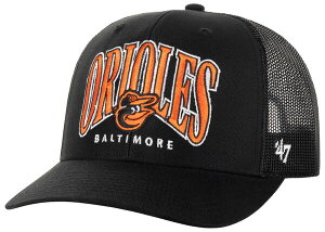 �t�H�[�e�B�[�Z�u�� �����Y �A�N�Z�T���[ �X�q '47 Adult Baltimore Orioles Black Drawbridge Trucker Adjustable Hat NoColor �u���b�N